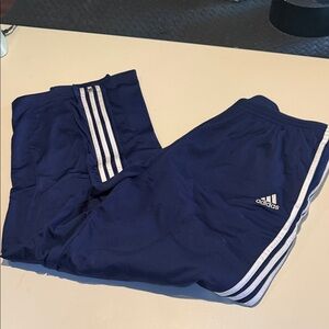 Adidas Kids Dark Blue Joggers with White Stripes